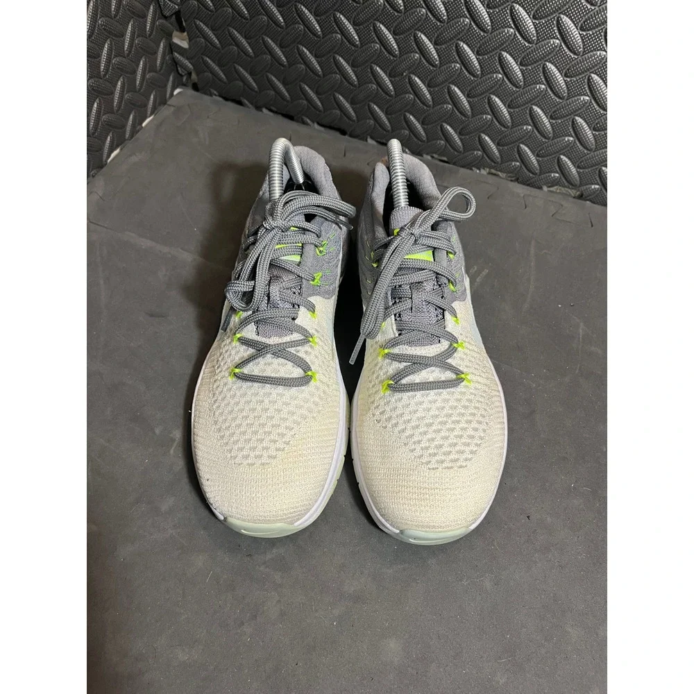 Nike‎ Metcon DSX Flyknit Womens 9 Grey White Volt Training Shoes 849809-100